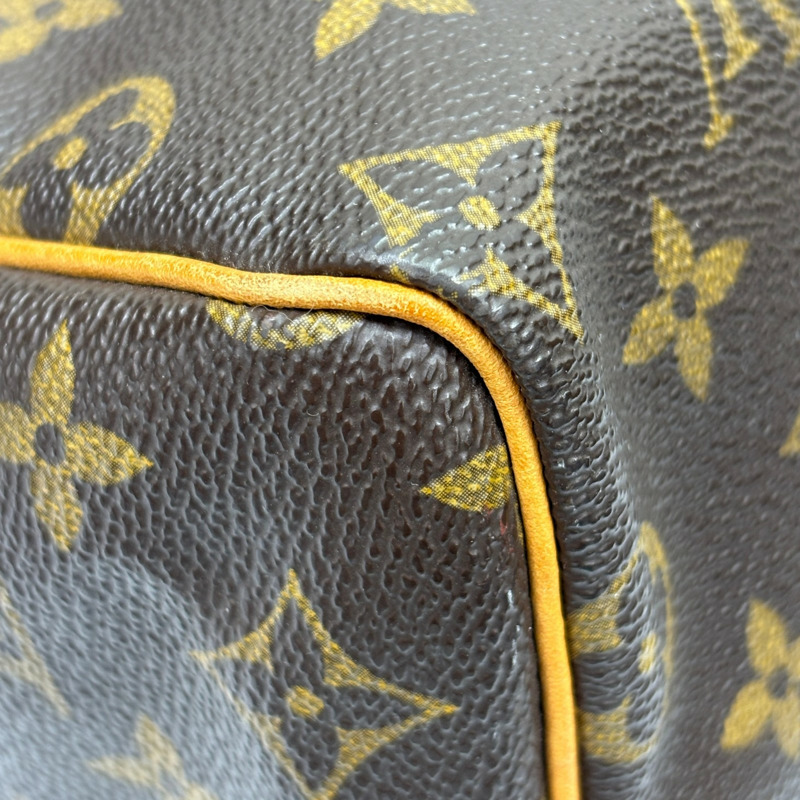 棕色 原花帆布 Speedy 25 波士頓包 手提包【LOUIS VUITTON LV 路易威登】 M41528-13