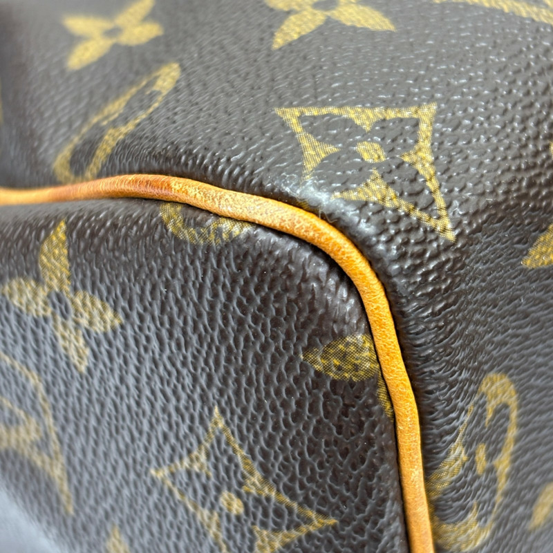 棕色 原花帆布 Speedy 25 波士頓包 手提包【LOUIS VUITTON LV 路易威登】 M41528-15