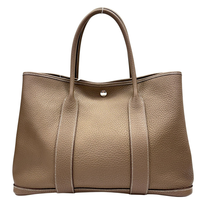 大象灰 Negonda 牛皮 Garden Party 36 手提包 C刻【HERMES 愛馬仕】 H051568CK-2