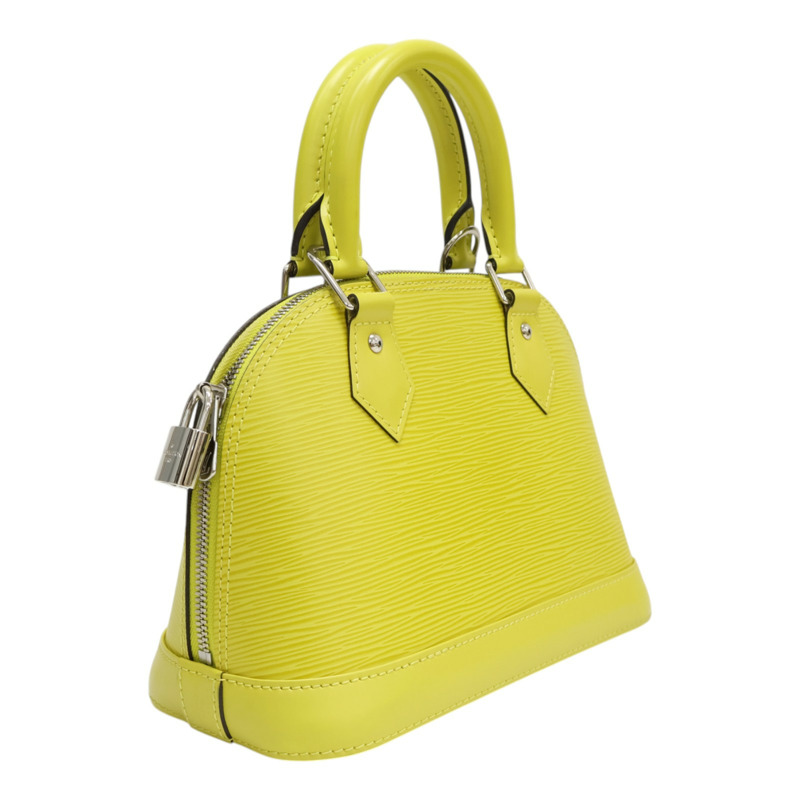 黃色 EPI 水波紋牛皮 Alma BB 兩用包【LOUIS VUITTON LV 路易威登】 M40981-1