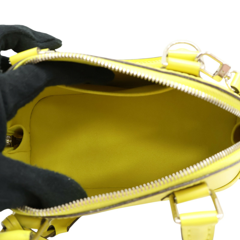 黃色 EPI 水波紋牛皮 Alma BB 兩用包【LOUIS VUITTON LV 路易威登】 M40981-2