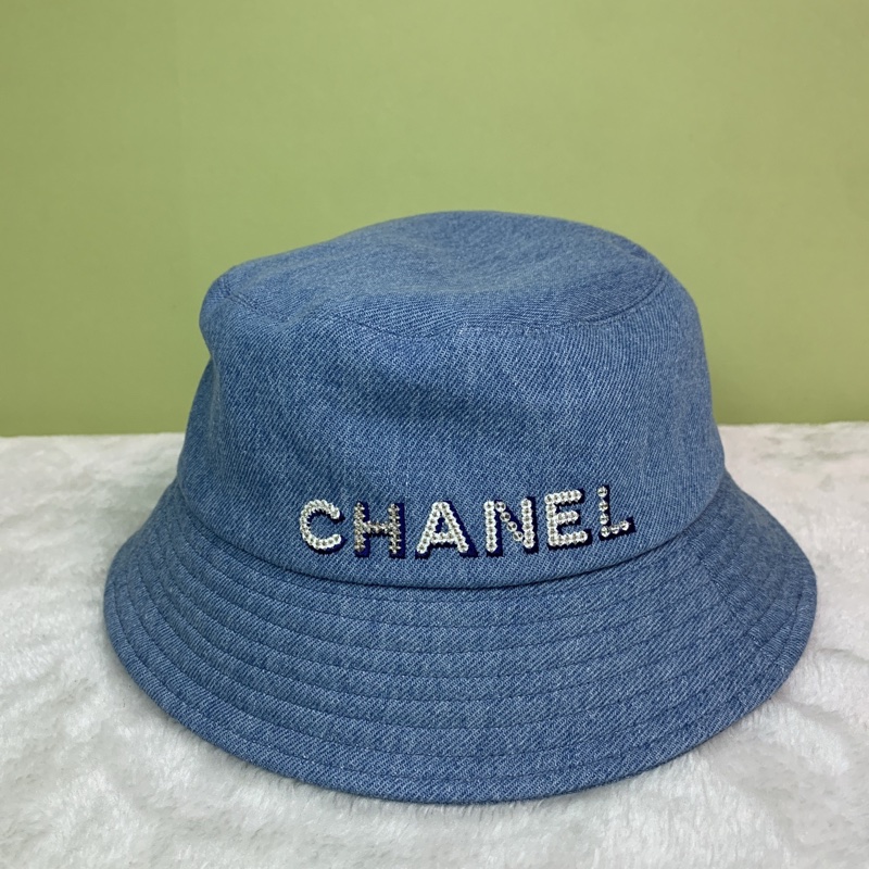 Chanel 香奈兒 單寧漁夫帽 s號-0