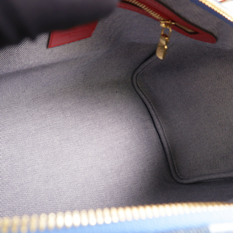 LOUIS VUITTON Monogram Denim Speedy Bandouliere 30金扣手挽肩背兩用袋-4