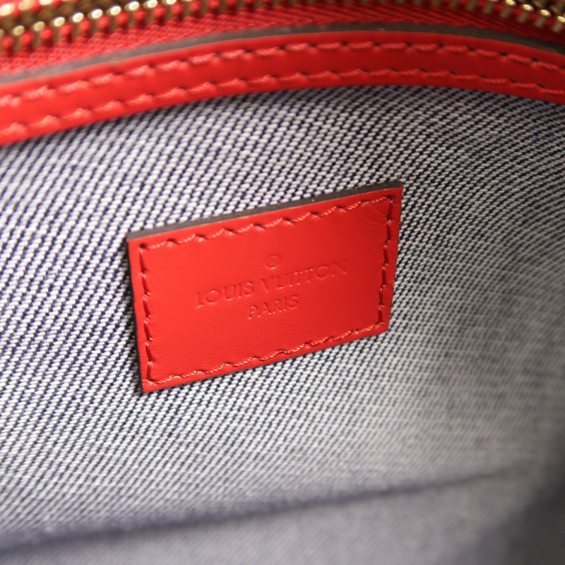 LOUIS VUITTON Monogram Denim Speedy Bandouliere 30金扣手挽肩背兩用袋-5