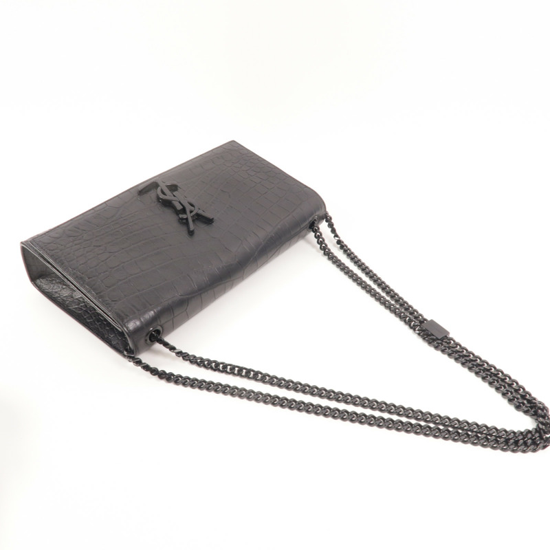 YVES SAINT LAURENT 牛皮皮革Shoulder Bag鏈帶肩背袋-7
