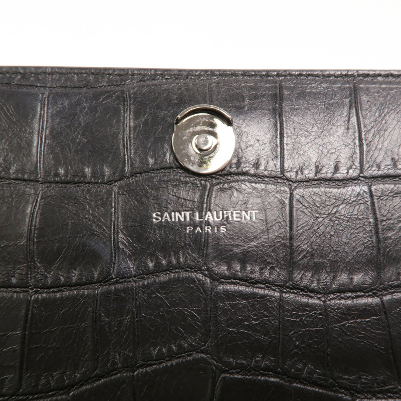 YVES SAINT LAURENT 牛皮皮革Shoulder Bag鏈帶肩背袋-8