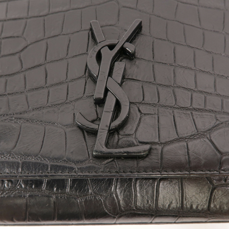 YVES SAINT LAURENT 牛皮皮革Shoulder Bag鏈帶肩背袋-9