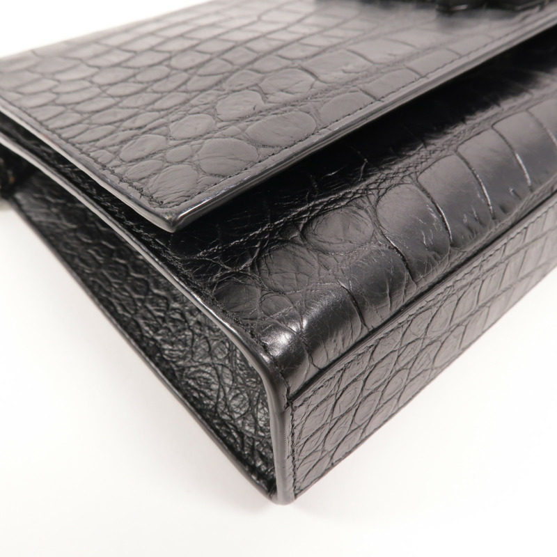 YVES SAINT LAURENT 牛皮皮革Shoulder Bag鏈帶肩背袋-10