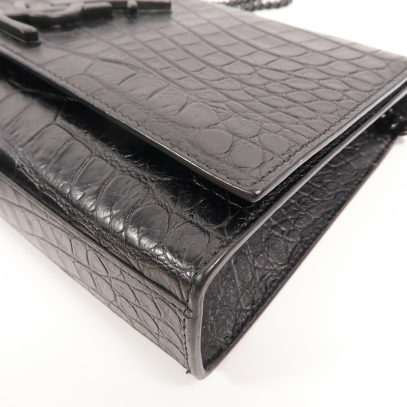 YVES SAINT LAURENT 牛皮皮革Shoulder Bag鏈帶肩背袋-11