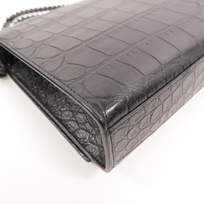 YVES SAINT LAURENT 牛皮皮革Shoulder Bag鏈帶肩背袋-12
