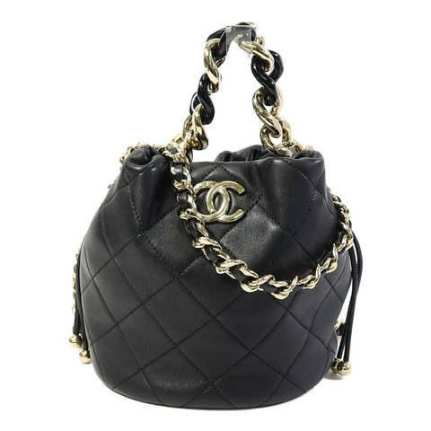 CHANEL 羊皮皮革Bucket Bag手挽肩背兩用袋