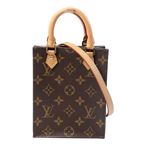 LOUIS VUITTON Monogram Petit Sac Plat手挽肩背兩用袋