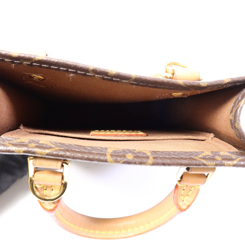LOUIS VUITTON Monogram Petit Sac Plat手挽肩背兩用袋-4
