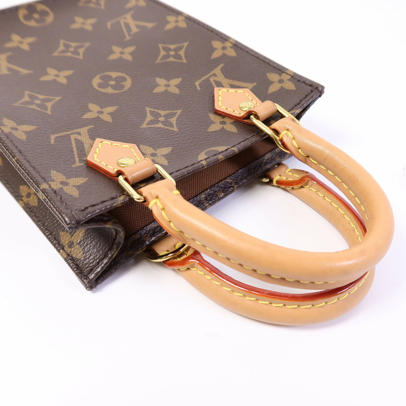 LOUIS VUITTON Monogram Petit Sac Plat手挽肩背兩用袋-6