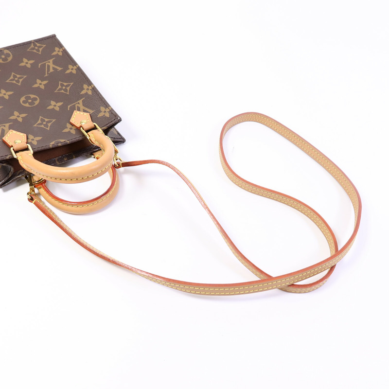 LOUIS VUITTON Monogram Petit Sac Plat手挽肩背兩用袋-7