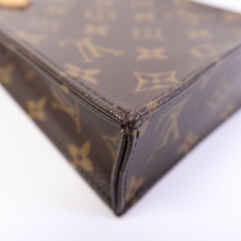LOUIS VUITTON Monogram Petit Sac Plat手挽肩背兩用袋-10