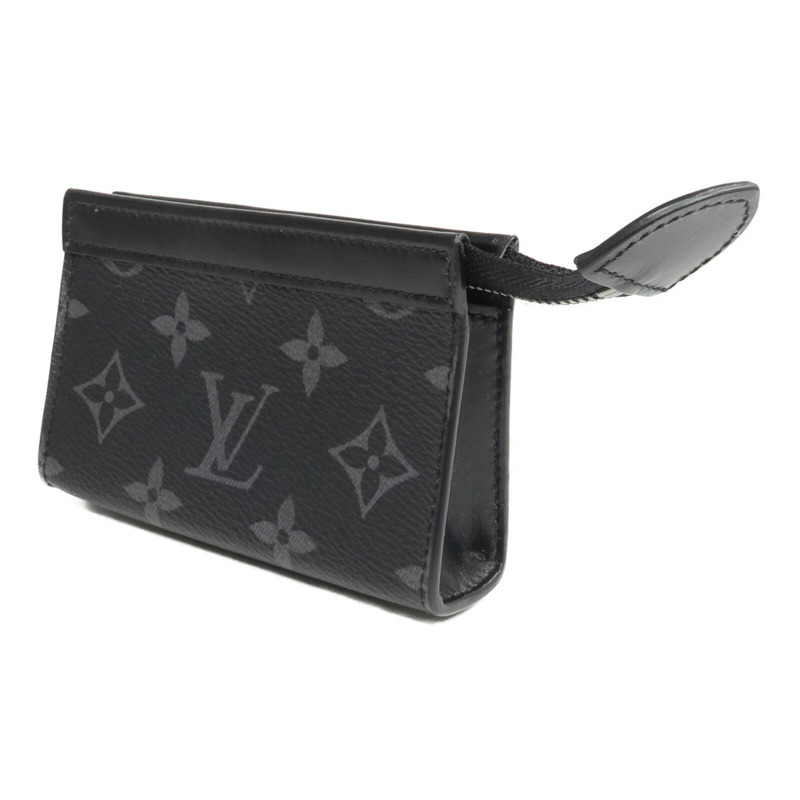 LOUIS VUITTON Monogram Eclipse Key Pouch Voyage鎖匙包-2