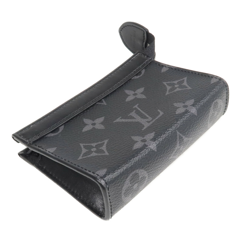 LOUIS VUITTON Monogram Eclipse Key Pouch Voyage鎖匙包-3
