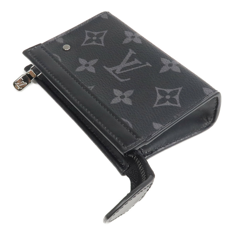 LOUIS VUITTON Monogram Eclipse Key Pouch Voyage鎖匙包-4