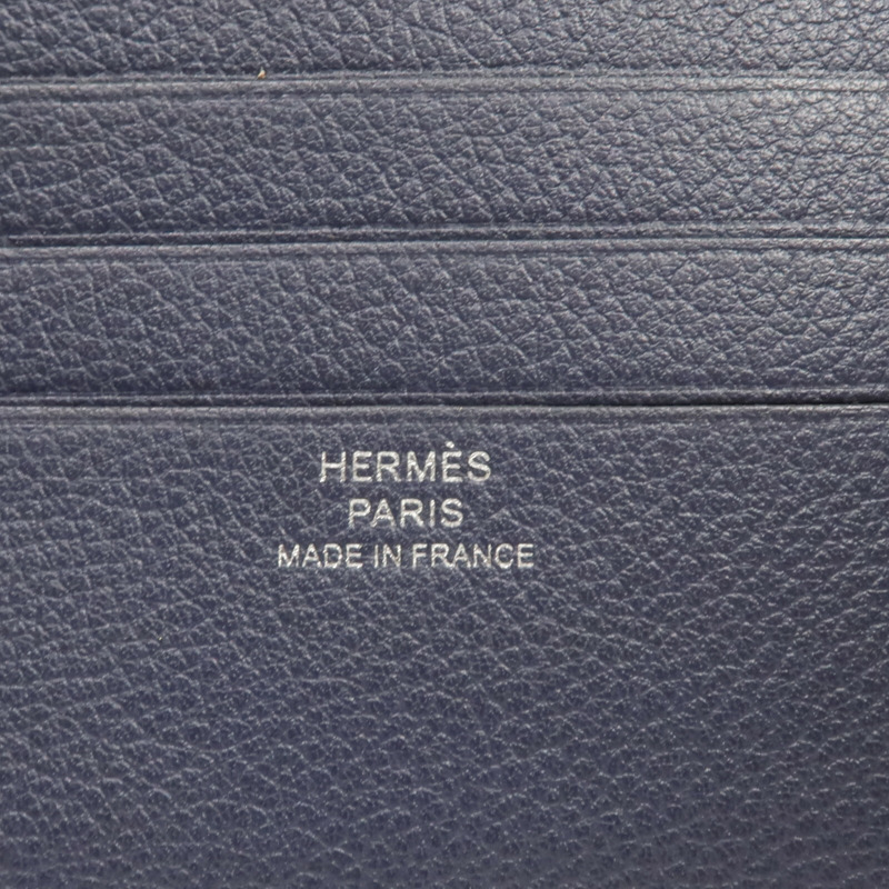 HERMES Evercolor皮革Copernic MC2錢包Bleu Nuit-7