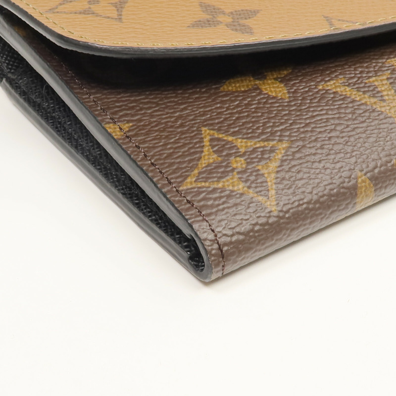 LOUIS VUITTON Monogram/Monogram Reverse  Emilie長錢包-7