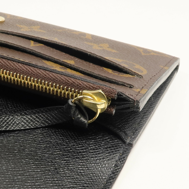 LOUIS VUITTON Monogram/Monogram Reverse  Emilie長錢包-13