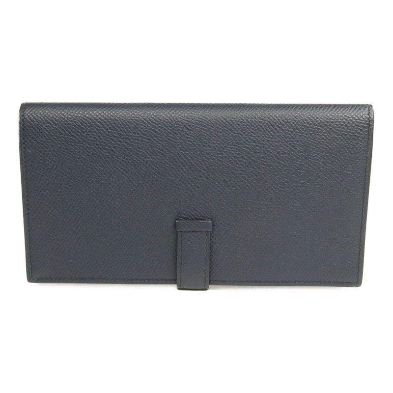 HERMES Epsom皮革Bearn Long Wallet長錢包Bleu Nuit-1