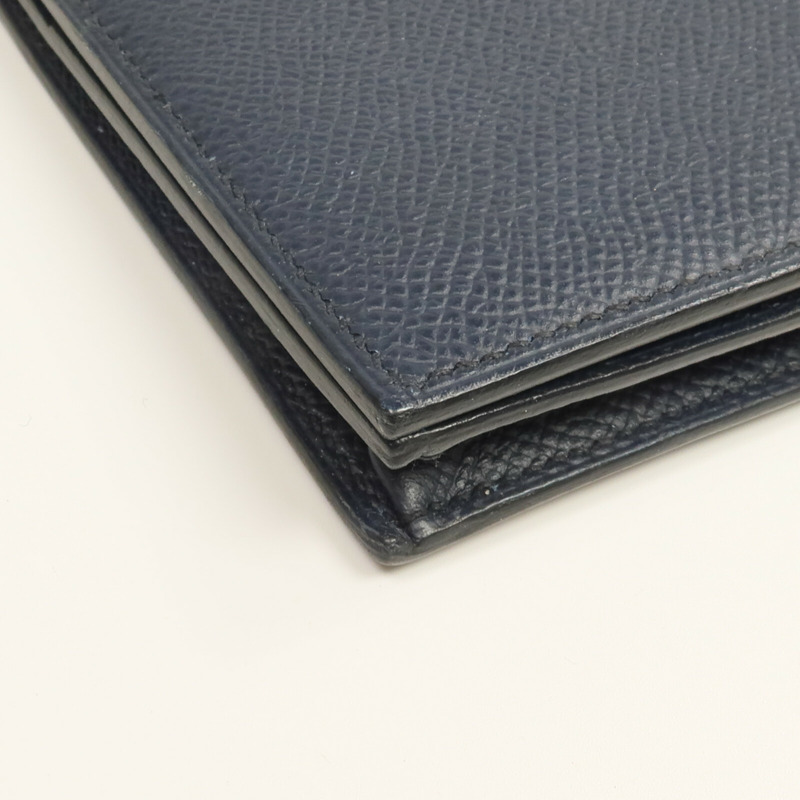 HERMES Epsom皮革Bearn Long Wallet長錢包Bleu Nuit-8
