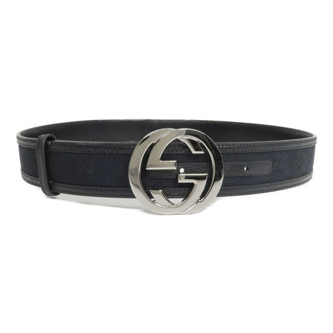 GUCCI 帆布/皮革Interlocking GG Belt腰帶