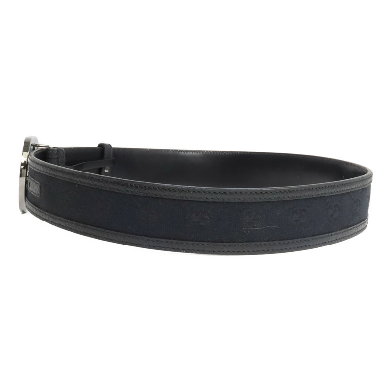GUCCI 帆布/皮革Interlocking GG Belt腰帶-1