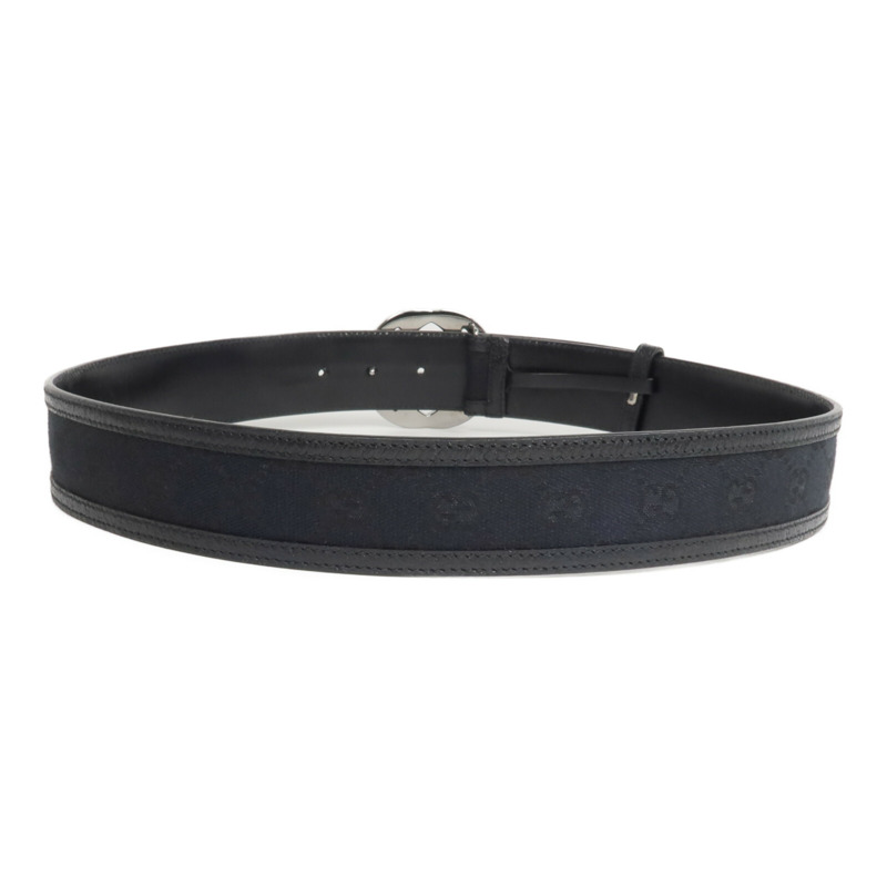 GUCCI 帆布/皮革Interlocking GG Belt腰帶-2