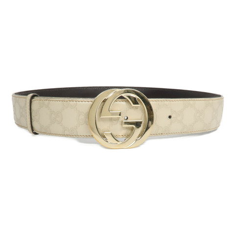 GUCCI 牛皮皮革Interlocking GG Belt皮帶