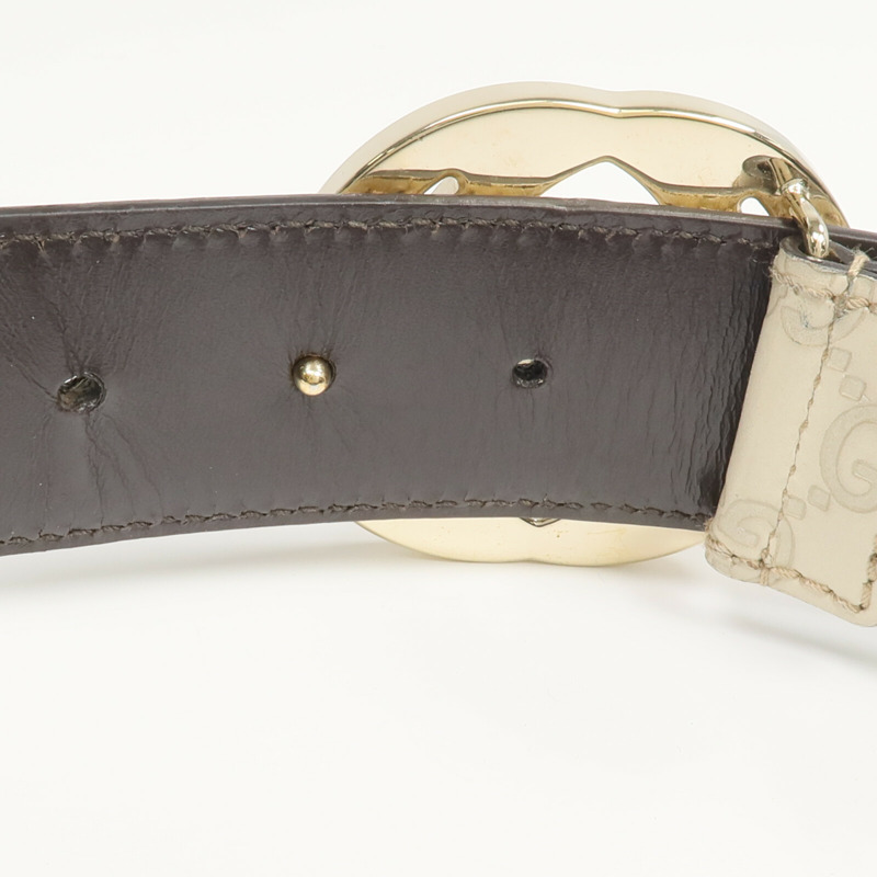 GUCCI 牛皮皮革Interlocking GG Belt皮帶-4