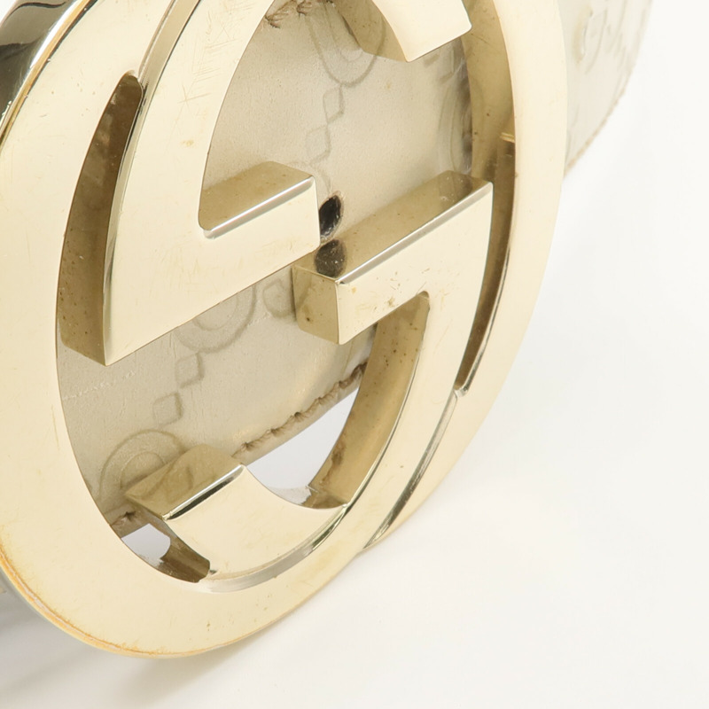 GUCCI 牛皮皮革Interlocking GG Belt皮帶-6