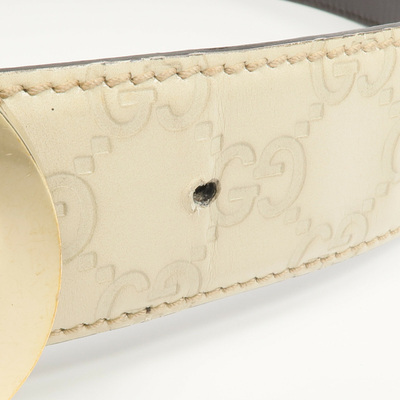 GUCCI 牛皮皮革Interlocking GG Belt皮帶-7
