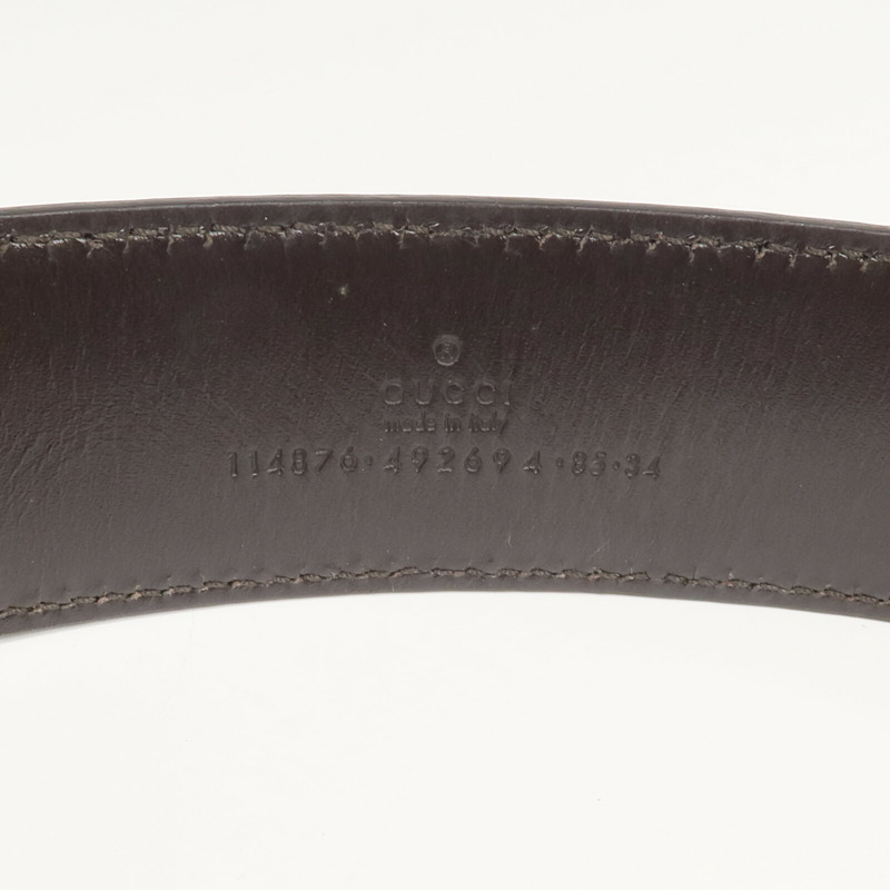 GUCCI 牛皮皮革Interlocking GG Belt皮帶-9