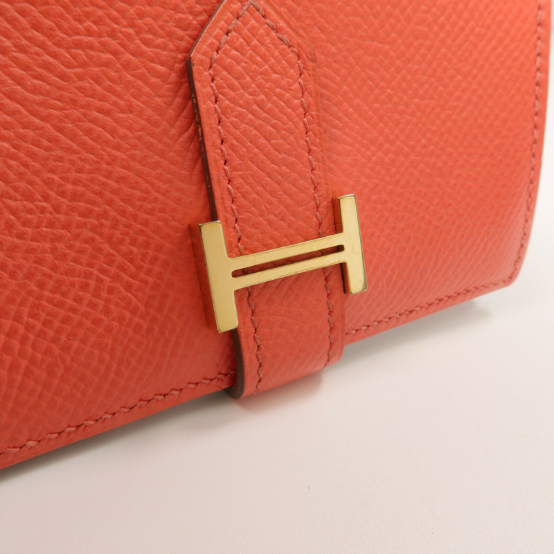 HERMES Epsom皮革Bearn Card Case卡片套Capucine-5