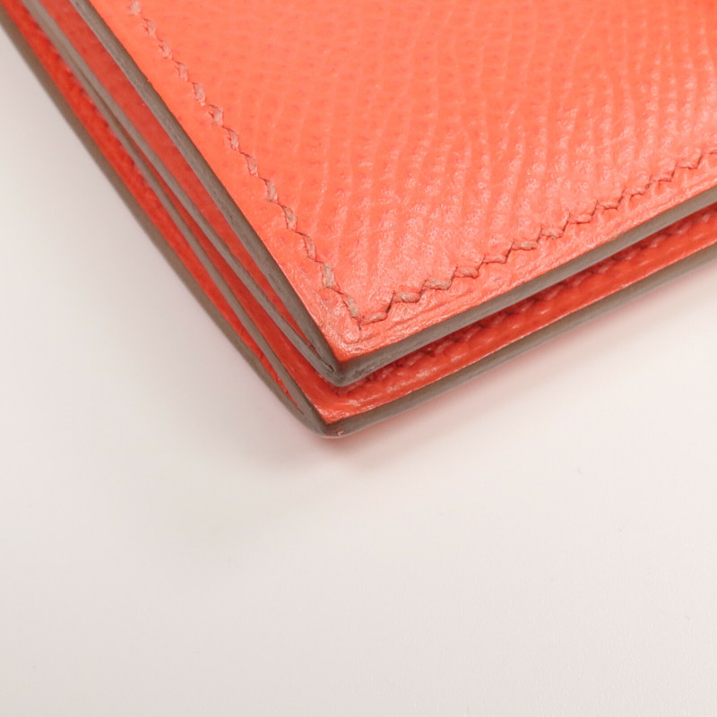 HERMES Epsom皮革Bearn Card Case卡片套Capucine-11