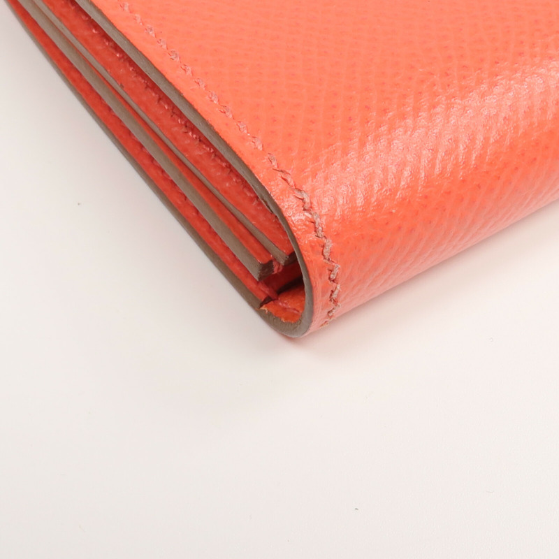 HERMES Epsom皮革Bearn Card Case卡片套Capucine-12