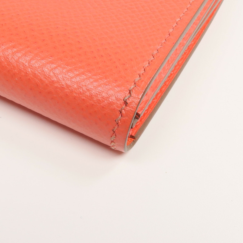 HERMES Epsom皮革Bearn Card Case卡片套Capucine-13