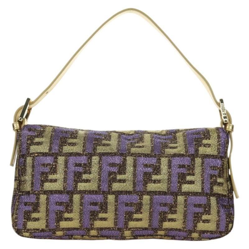 【日本直送】FENDI Zucca 帆布 Mamma Baguette 單肩包金色正品 YKZ560SM-1