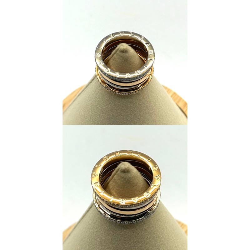 BVLGARI 寶格麗 B-ZERO PERFECT MISTAKE 系列鑽石18K金戒指 #55-4