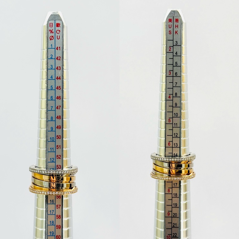 BVLGARI 寶格麗 B-ZERO PERFECT MISTAKE 系列鑽石18K金戒指 #55-5