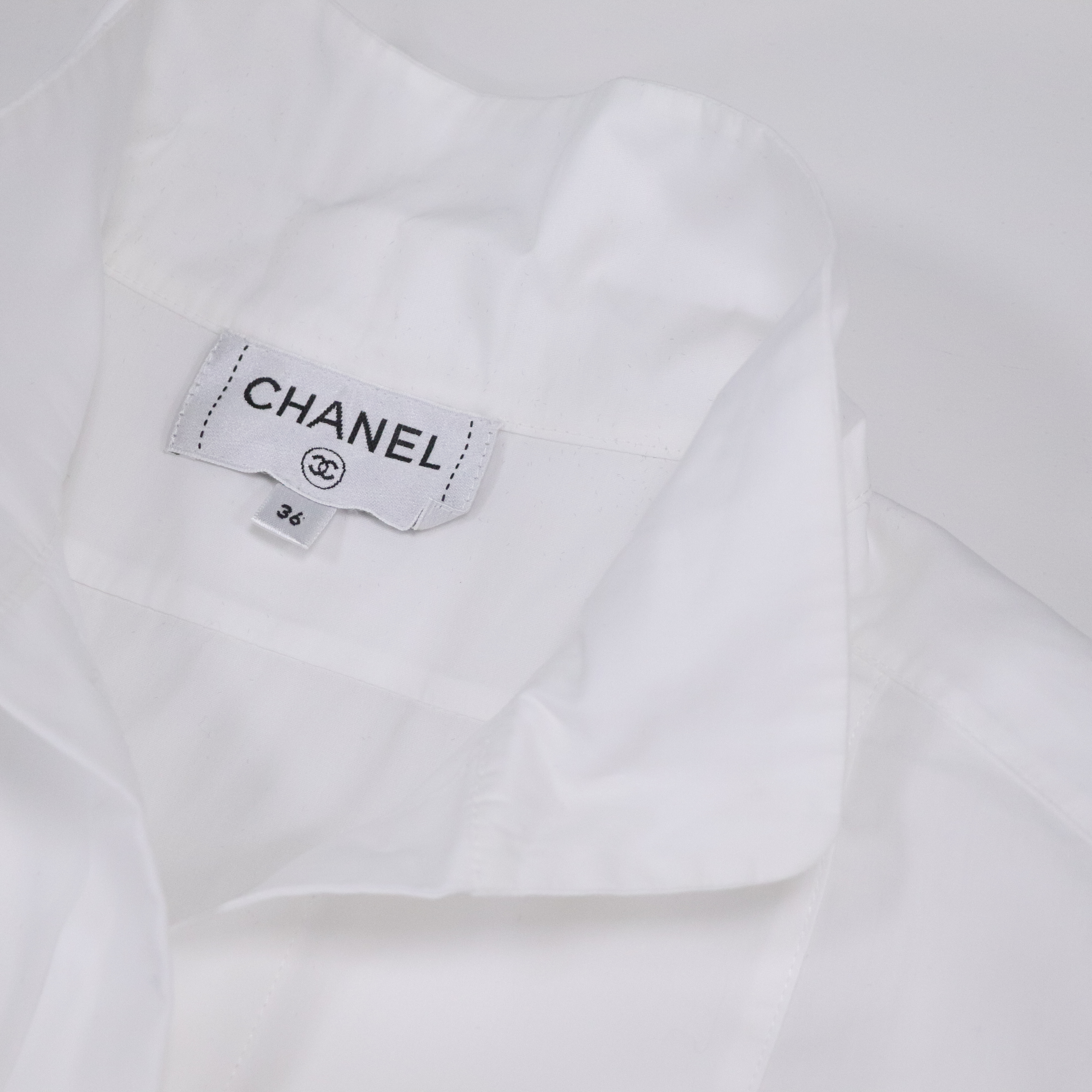 Chanel 香奈兒 白色 長袖襯衫-6
