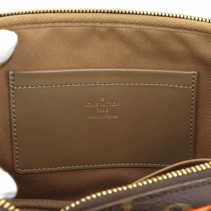 路易威登 Monogram Utility 斜背包兩手提/肩背包 M80446 棕色 RFID 防盜包-7