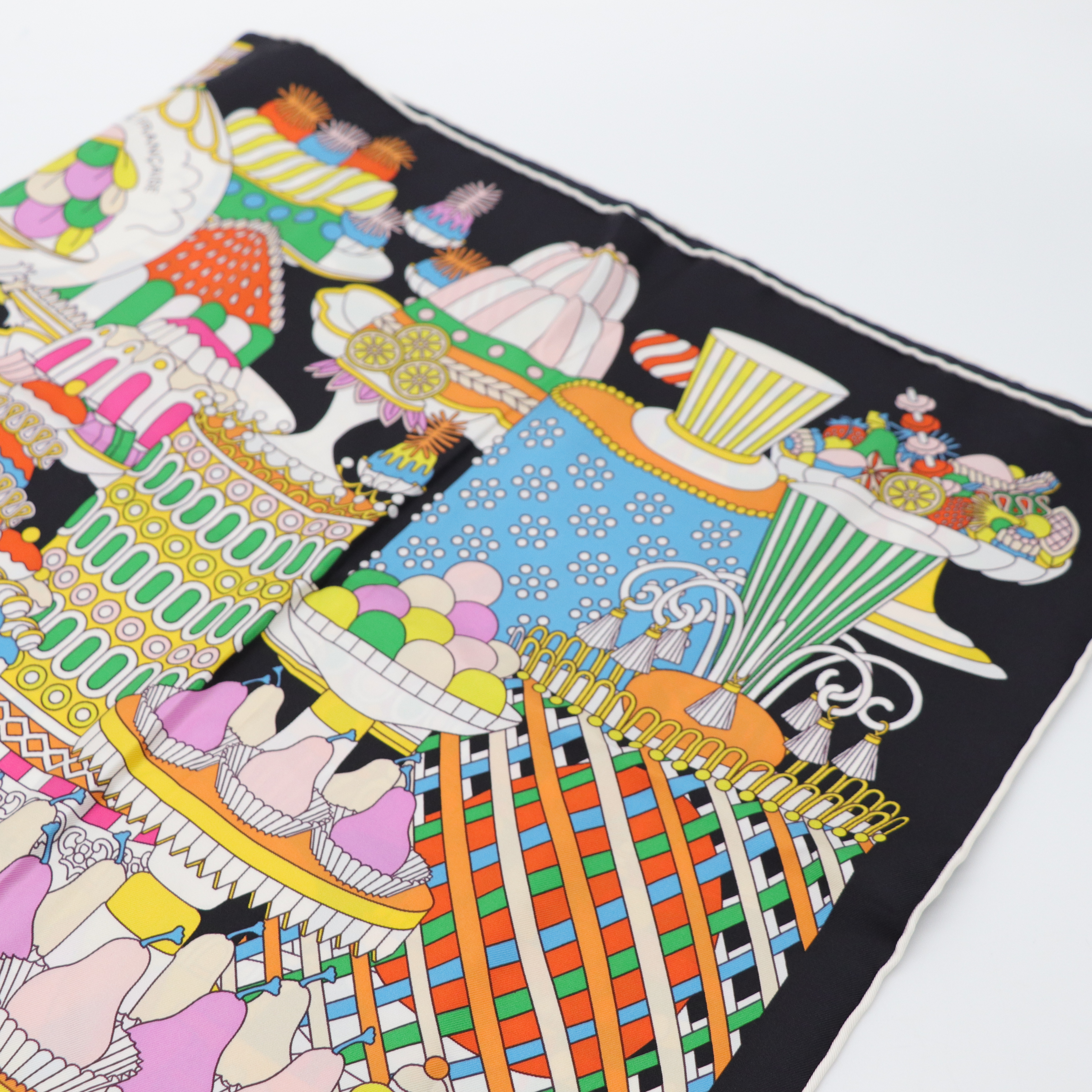 Hermès 愛馬仕 法式甜點 絲巾-2
