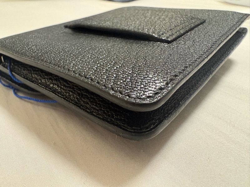 近全新 HERMES ermes roulis slim 豬鼻子 小廢包 黑色 銀扣 山羊皮 錢包 腰包-10