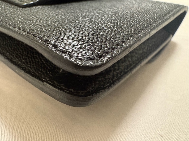 近全新 HERMES ermes roulis slim 豬鼻子 小廢包 黑色 銀扣 山羊皮 錢包 腰包-12