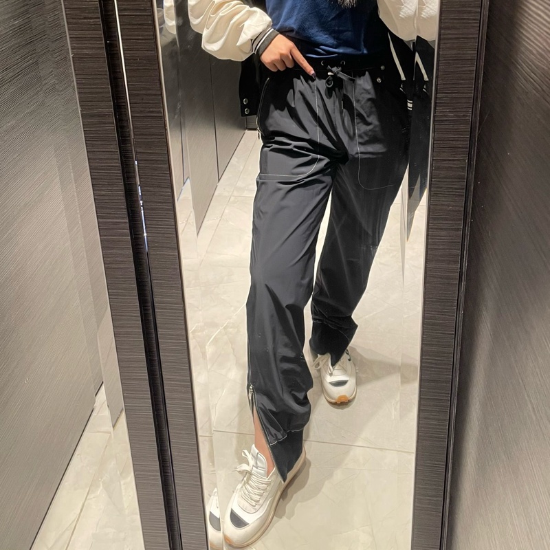 Hermes 愛馬仕 女款深灰黑長褲/收口褲/直筒褲/38號/全新閒置美品-4