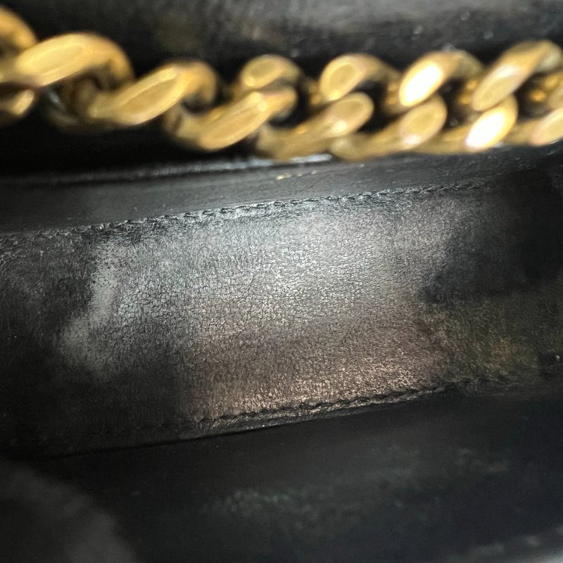 BALENCIAGA 664676黑鱷魚壓紋沙漏包MINI-6
